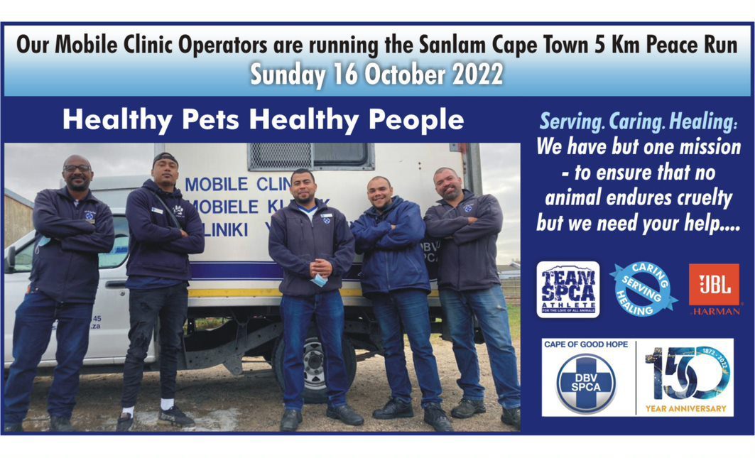 SPCA Mobile Clinic Team to Run Sanlam Peace Run